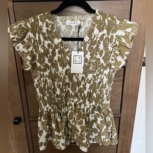 THML smocked floral shirt - NWT